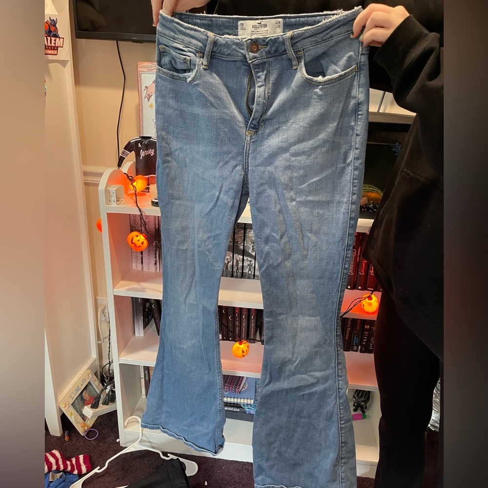 Blue Hollister Flared Jeans